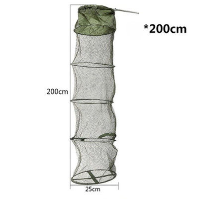 

Fishing Net Stake 12m15m20m 5 Layers Folding Fish Care Creel Tackle