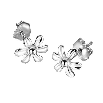 

Beautiful Silver Plated Clover Flower Crystal Stud Earrings for Women Party Jewelry