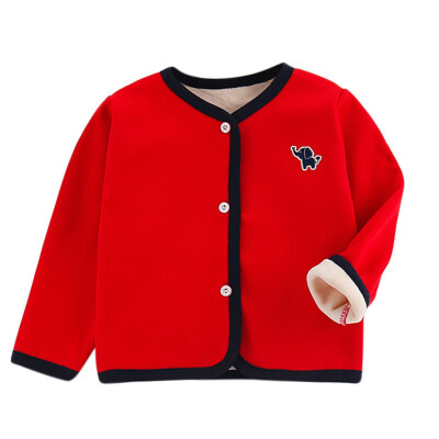 

Autumn Children Kids Coat 3M-4Y Warm Cotton Soft Cartoon Pattern Long-sleeve Thick Baby Bottoming Shirt Coat 5 Colors