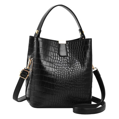 

Casual Women Grid Pattern Large Capacity Shoulder Bag Faux Leather Tote Handbag