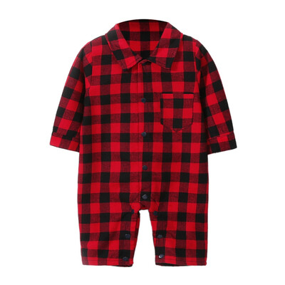 

Baby Boy Romper Autumn Casual Infant Plaid Print Long Sleeve Children Jumpsuit Outfits for Boys