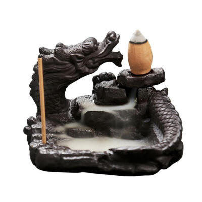 

Household Decoration Tranditional Style Ceramic Innovation Dragon Shape Backflow Incense Burner