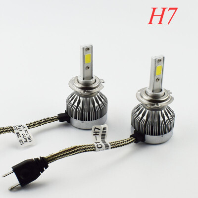 

2Pcs Car Headlights Auto 60W Super Bright LED Bulb head Lamp Automobile Headlamp Car fog Lights DRL H4 H7 H8 H9 H11 9005 9006