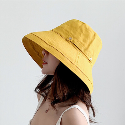

New Beach Hats For Women Hat Female Lady Bucket Hat Hat Summer Woman Wide Brim Anti-Uv Summer Sun Cap