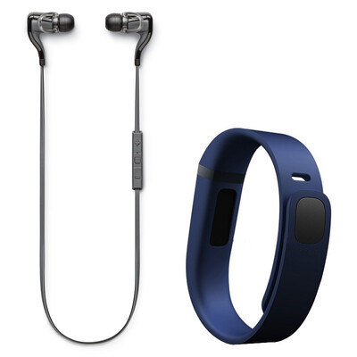 

Plantronics BackBeat GO 2 Stereo Bluetooth Headset Black FITBIT FLEX Smart Bracelet Navy Blue Smart Smart Bracelet Set