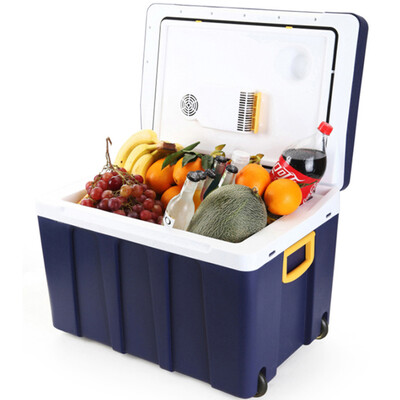 

Tai Cheng TAI CHENG 50L car refrigerator small refrigerator car dual-use large capacity cold cooler refrigerated portable small refrigerator BX-04L blue