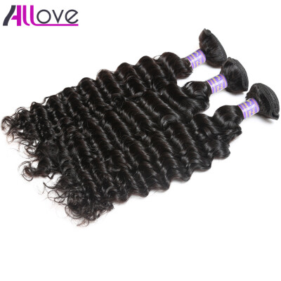 

Allove Hair Products 100% Unprocessed 8A Peruvian Virgin Hair Deep wave Hair 3 Bundles Peruvian Deep wave Human Hair Extensions