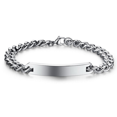 

Высокое качество 316L из нержавеющей стали Пары Lovers Link Chain Bracelet Never Fade Punk Style Bangle Unisex wristband