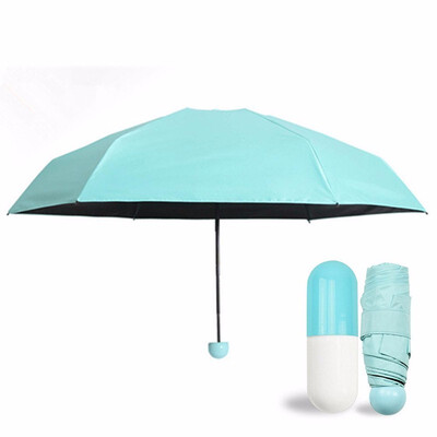 

Outdoor Capsule Umbrella Mini Sunscreen Ultra Light UV Protection 5 Folding Compact Pocket Umbrella