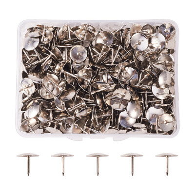 

PH PANDAHALL 1 Box Platinum Iron Map Pins Drawing Push Pins&Round Head Thumbtack