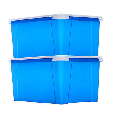 

JEKO&JEKO plastic storage storage box large sealed box car box moisture-proof clothes storage box toy storage box baht 40L blue 2 only SWB-5358