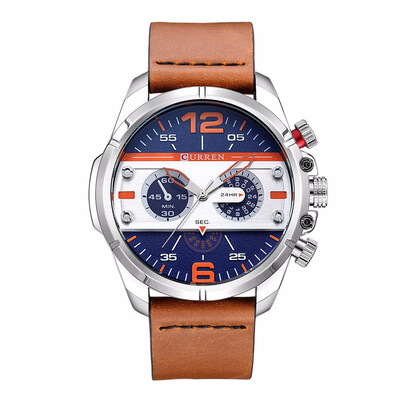 

CURREN 8259 Quartz Man Watch Unique Fashion Sport Casual Brand Clock Army Military Business Original Movement Leather Waterproof W