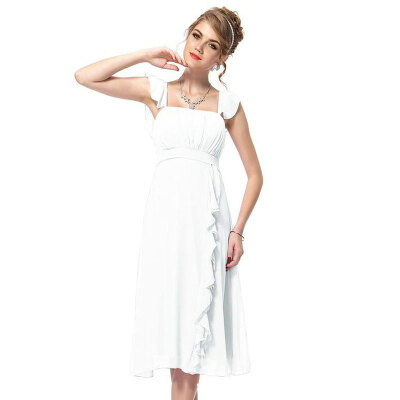 

Lovaru ™New Beautiful ruffles of tall waist cushion ruffled dress with shoulder-straps Summer bridesmaid dresses