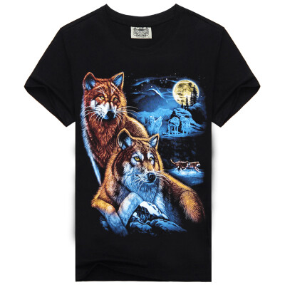 

MEN BONE Mens Tees 3D printed wolf pattern cool style