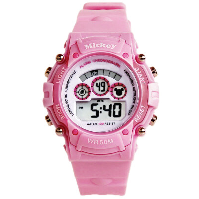 

Disney (DISNEY) watch pink multi-functional waterproof sports series electronic children's watches ELA-201-2