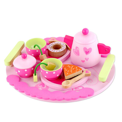 

Classic World children's educational toys set wooden kitchen cooking experience at home cooking toys for girls and boys afternoon tea combination 2807