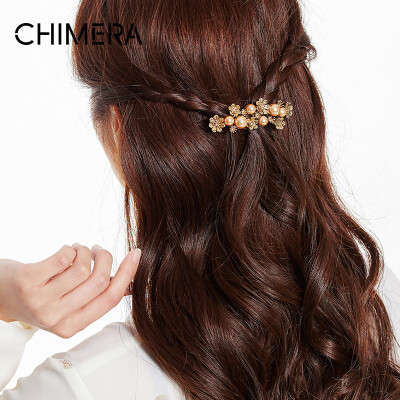 

Chimera (CHIMERA) Hair Accessories Tightly Match Flower Medium Hair Clip Top Clip Spring Clip Gold