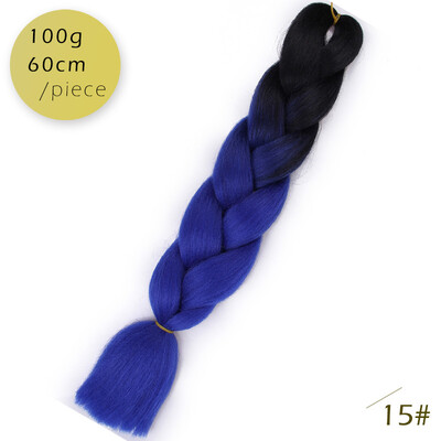 

AISI HAIR Ombre Kanekalon Braiding Hair Extensions 24inch 100g Synthetic Jumbo Braids Hair Fiber Pink Purple Blue Green 1pce