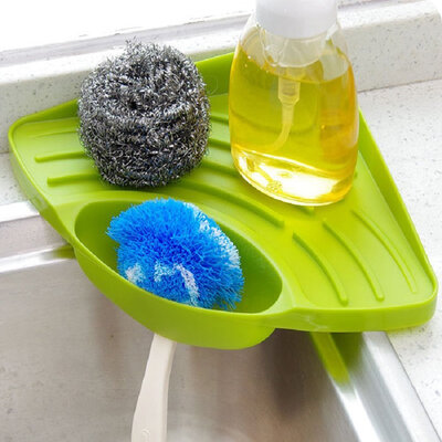 

Sponge Holder Kitchen Sink Caddy Suction Cup Holder for Sponges Soap Scrubbers Cleaning Brush
