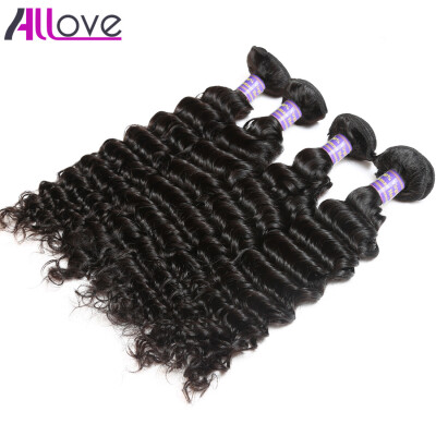 

Allove Hair Products 8A Malaysian Deep wave Hair 4 Bundles 100% Unprocessed Malaysian Deep wave Virgin Human Hair Extensions