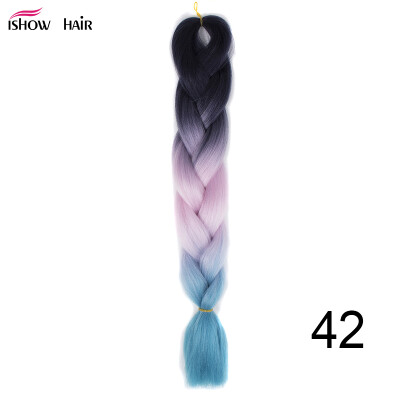 

Silky Strands 24 100g Ombre Synthetic Braiding Hair Extensions For Crochet Braids Kanekalon Jumbo Braids Two Tone Ombre Color 1p