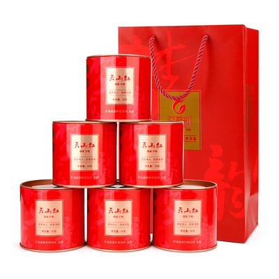 

Dream Longyun black tea tea Tianshan 2017 new tea small cans in bulk 6 cans 300g