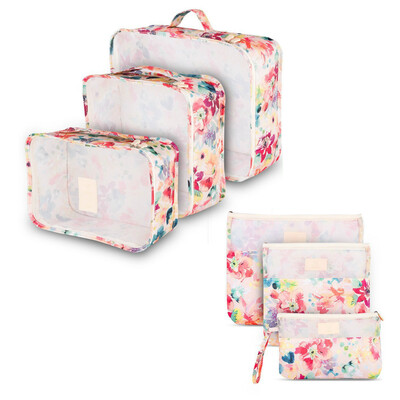 

6 Набор упаковки для путешествий, водонепроницаемые сетчатые принадлежности для путешествий Carryon Dirty Laundry Bag Organizer Cu