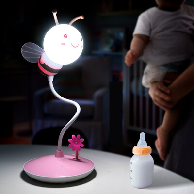 

LED Bee Light Cartoon Children's Gift Night Light Touch Атмосфера прикроватная лампа 0.8W G22