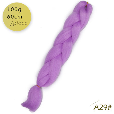 

AISI HAIR 100gpcs 24inch Kanekalon Jumbo Braids Hair Ombre Two Tone Colored Synthetic Hair for Dolls Crochet Hair