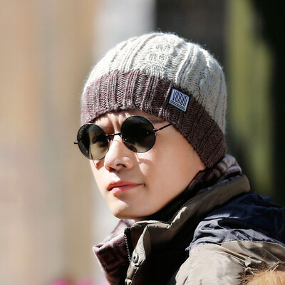 

LACKPARD Men Winter Warm Hat Fashion Soft Knitted Hat Outdoor Sport Ski Running Cap Head Hat