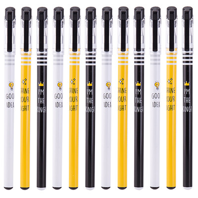 

Deli deli 035mm full needle black gel pen student pen pen 12 box A046A-01