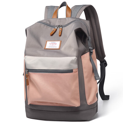 

Ninth city VNINE backpack men&women waterproof Harajuku wind backpack 156 inches large capacity computer bag hit the school color light bag with coffee VD7BV32881J