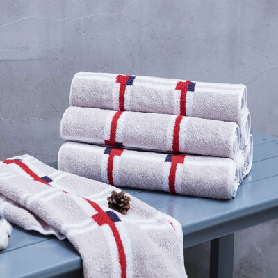 

Jia Bai towel cotton facial tissue wash towel England style red single loaded
