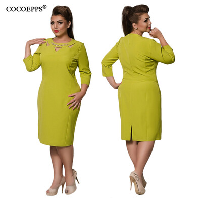 

COCOEPPS 2017 Plus Size Brand Dresses Autumn Sexy Hollow Out Fashion Dress 5XL 6XL Blue Red Evening Bodycon Winter Vestidos