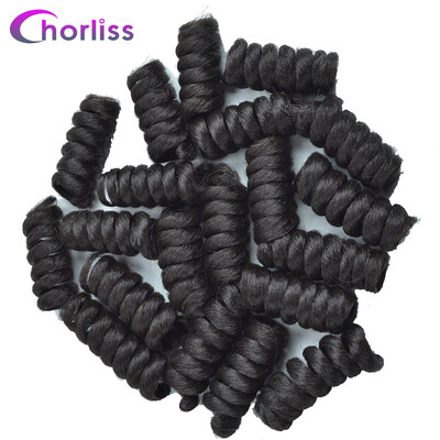 

6''Easy Crochet Braids Curly Synthetic Crochet Twisted Braiding Hair Kenzie Curl Hair 20 Roots/ Pack 75 g Ombre #27 Color 1 Pack