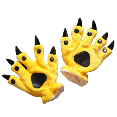 

Cartoon Paw Winter Warm Gloves Lovely For Animal Pajamas Fingers Fantasy Cosplay Accessories