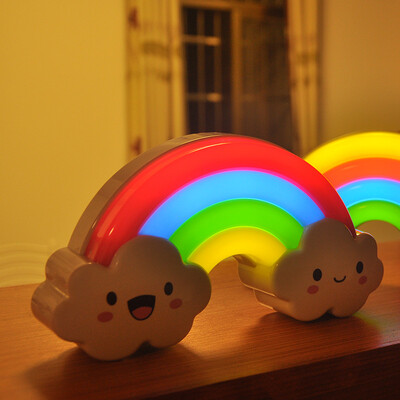 

Creative Home Bedroom Rainbow Sensor Light Sound Night Light Led Plastic Material 1.5W G06