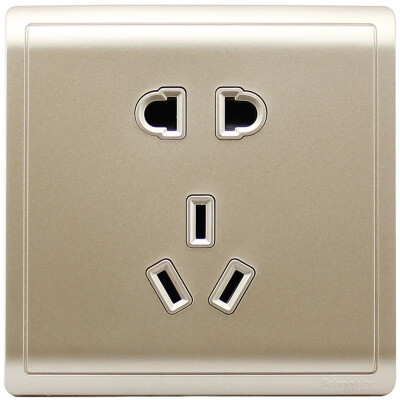 

Schneider 10A five-hole socket board socket gold