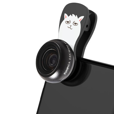 

Curiosity LIEQI F-504 phone lens wide-angle fisheye macro three-in-one suit Apple iphone Huawei Selfie SLR external camera cartoon models Alpaca