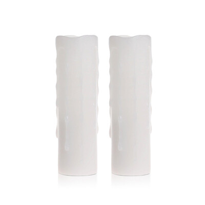 

Led CandlesHome Impressions Melted Dripping Flameless Votive Pillar Led Candle With TimerBattery OperatedHome Decorations