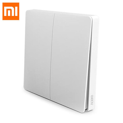 

Xiaomi Aqara Беспроводной настенный выключатель Одноключевые / Двойной ключ управления Zigbee Версия App управления Дверной Функция Anti-UV Материал