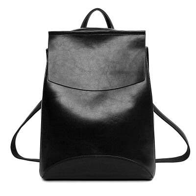 

Fashion women PU Leather Backpack packsack Waterproof Leather Travel Bag Notebook Rucksack