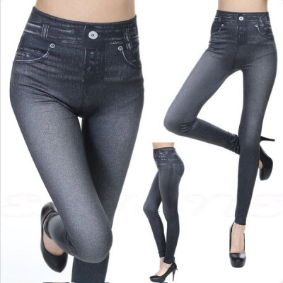 

Short cashmere body imitation cowboy seamless leggings