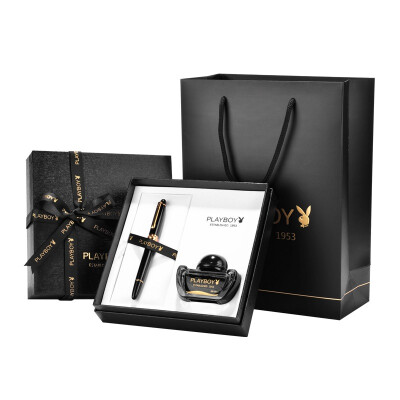 

Playboy (PLAYBOY) Prelude Pure Black Gold Clamp Pens / Ink Pen + Ink Gift Set-P1006