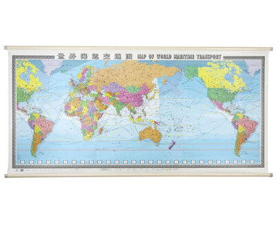 

世界海运交通图挂图 MAP OF WORLD MARITIME TRANSPORT （中英文对照）