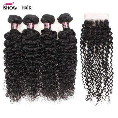 

Good Quality Kinky Curly Hair With Closure 4 Bundles 7A Brazilian Kinky Curly Virgin Hair With Closure 100% Human Hair Weave