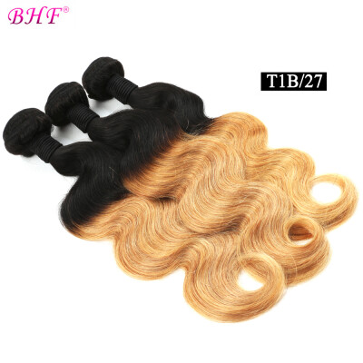 

BHF Hair Remy Human Brazilian Virgin Ombre Hair Extension Body Wave 3 Bundles No Chemicals