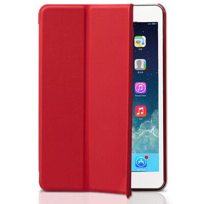 

I-mu prolific protective case for iPad for Apple polyurethane smart case intelligent sleep wake-up triple bracket to send the film red