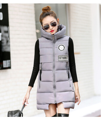 

2017 autumn and winter new cotton vest female jacket Korean Slim in the long feather cotton mallets waistcoat