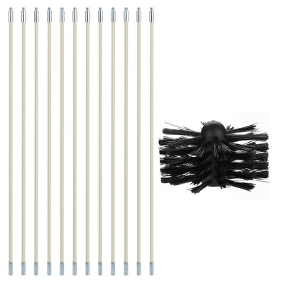 

Chimney Boiler Nylon Brush Dryer Duct Cleaning Tool Kit for Household&Industrial Use